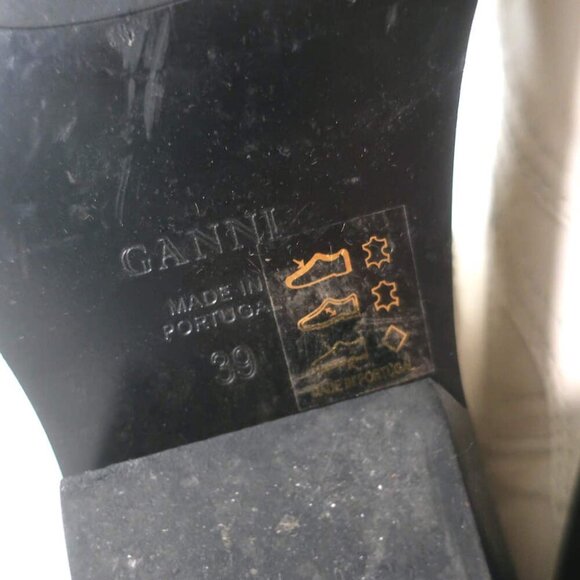 GANNI Embroidered Western Boots Cream Leather Size 39 - Picture 12 of 12